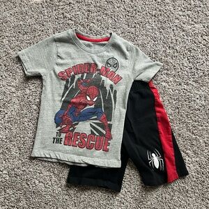 Spider-Man Graphic T-Shirt and Shorts Set size 5